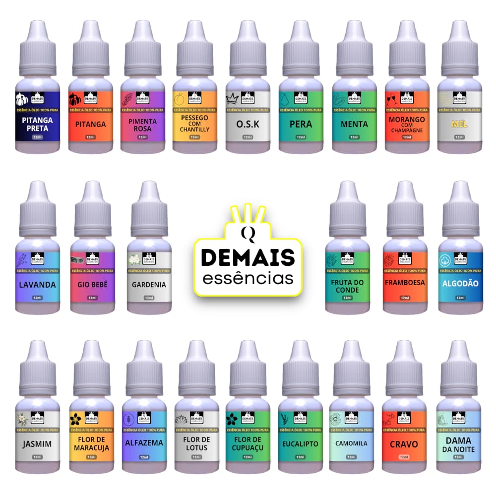 Essência 12ml a Base de Óleo para Sabonetes, Cremes e Cosmé8ticos