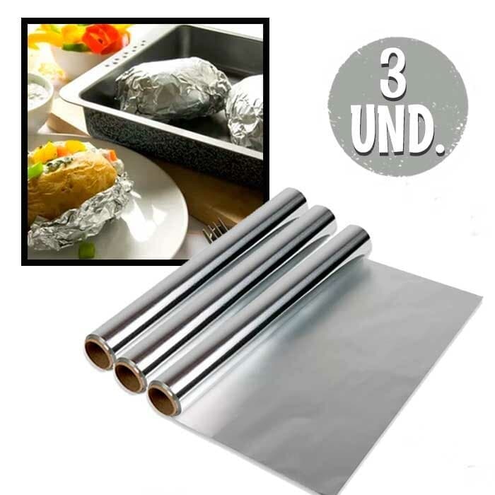 Kit 3 Rolos De Papel Alumínio 45 Cm X 65 Metros Promoção!!!