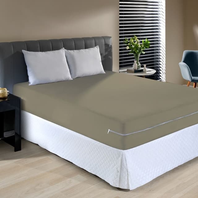 Capa Para Colchão Casal Padrão Malha Gel com Zíper Largo 1,38x1,88x,20m