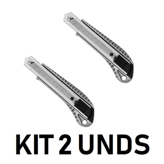 Kit 2 Estiletes Aço Lâmina 18mm /utilizado em serviços profissionais ou domésticos.