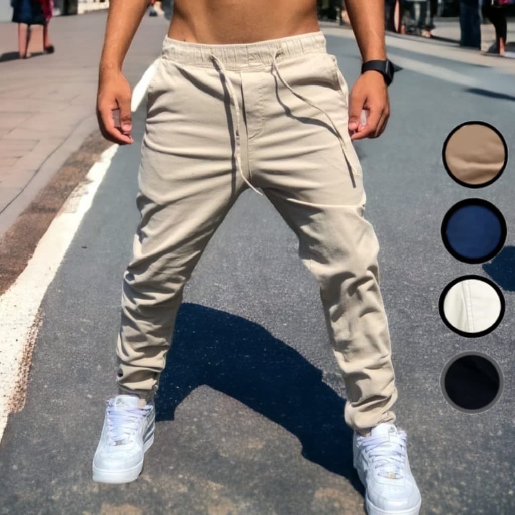 Calça Jogger Masculina Adulto Slim Moda Direto da Fábrica Joger Academia Com Punho novidade