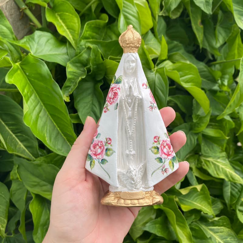 Nossa Senhora Aparecida 15cm Decoupage Delicada / Lembrança Batizado