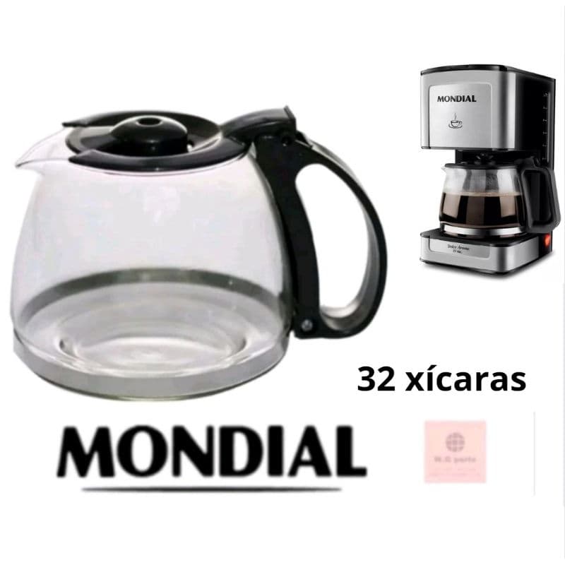 Jarra para Cafeteira Mondial Dolce Arome 32 xícaras C-44 -32x-SDI  vidro Reforçado