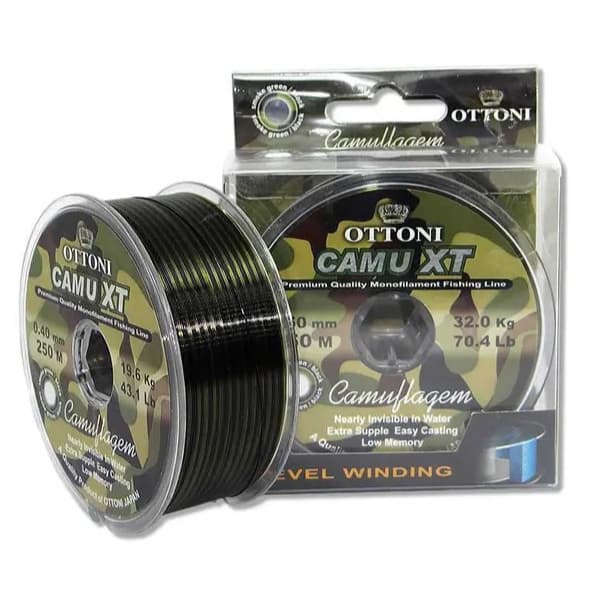 Linha Pesca Camu Xt Camou Line Monofilamento Carretel Grande - Várias Medidas