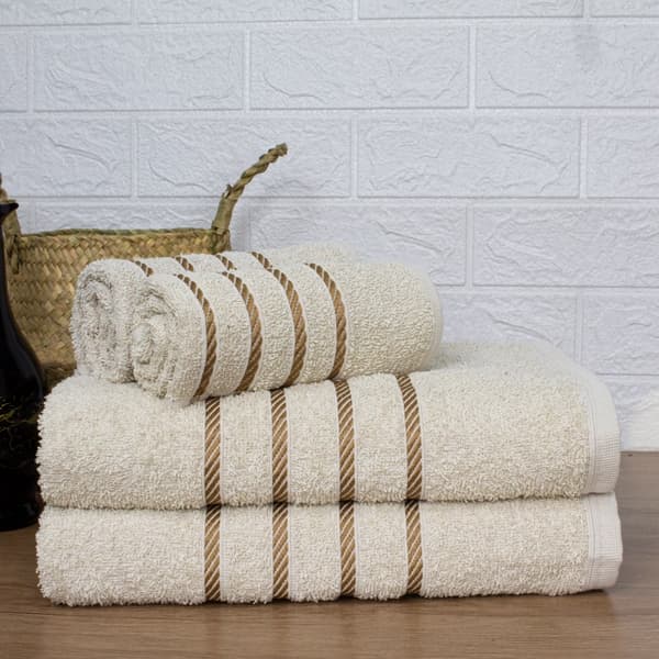 Jogo de Toalha 4 Peças Dubai - 2 Banho + 2 Rosto 100% Algodão 330g/m²