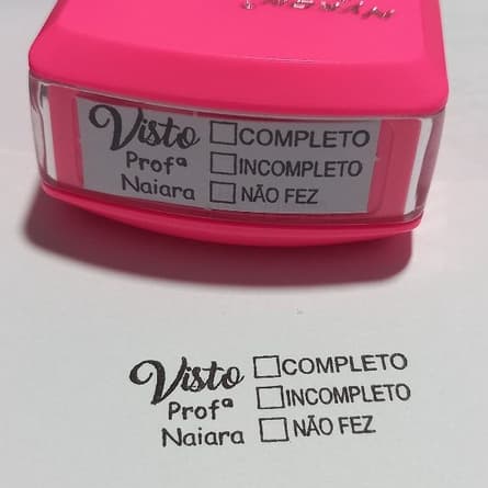 CARIMBO VISTO - ESCOLAR  VISTO COMPLETO INCOMPLETO