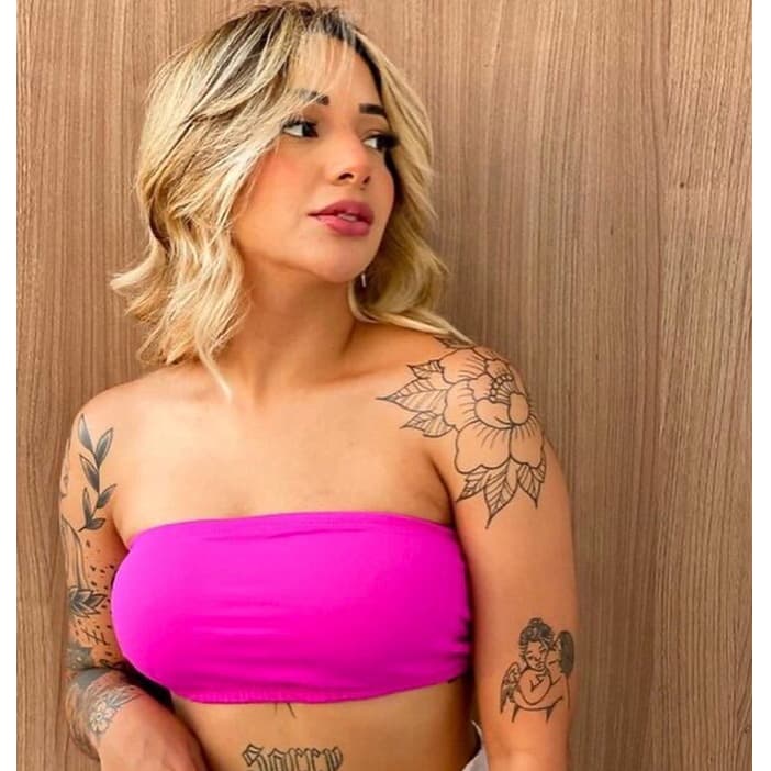 TOP FAIXA CROPPED TOMARA QUE CAIA COM BOJO E ELÁSTICO RESISTENTE