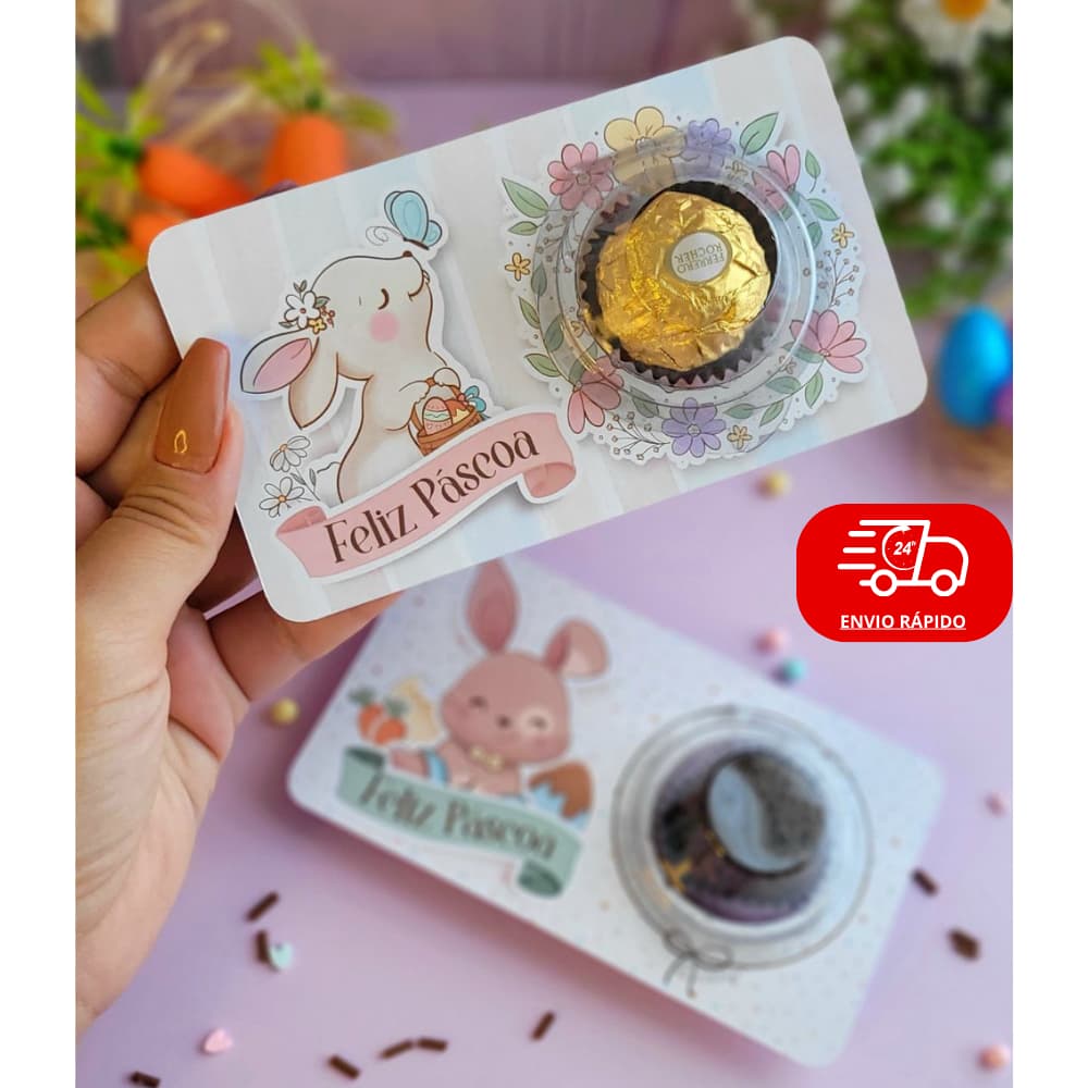 30 unid Cards Cartões Páscoa porta blister para mimo lembrancinha Empresa Cliente