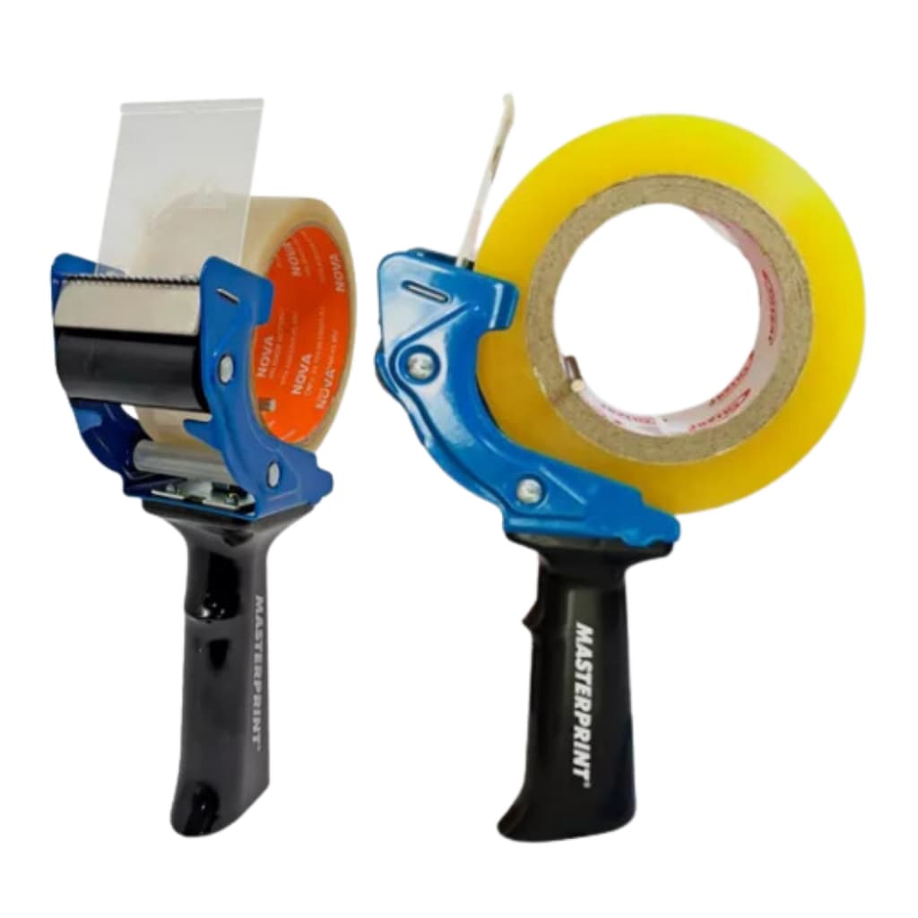 Suporte de Fita Adesiva Lacradora Durex Larga MasterPrint Azul