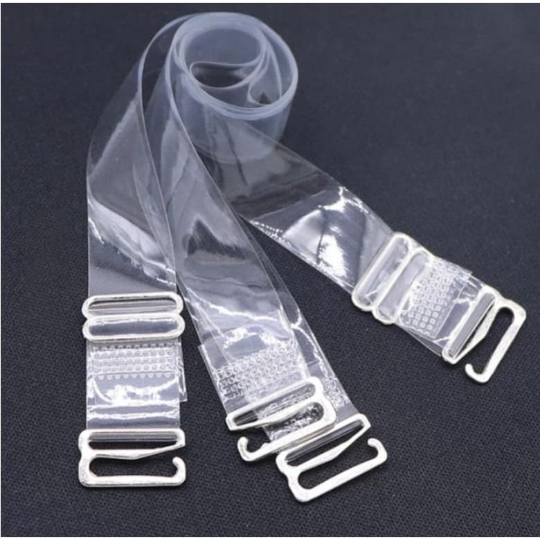 kit 3 pares de alça transparente para sutia alça de silicone ajustavel e removivel
