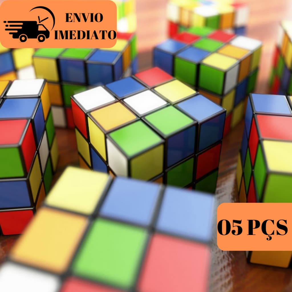 Kit 05 Cubo MágicoPequeno 5x5x5 Cm Clássico De Exercitar a Mente Para Adultos e Crianças