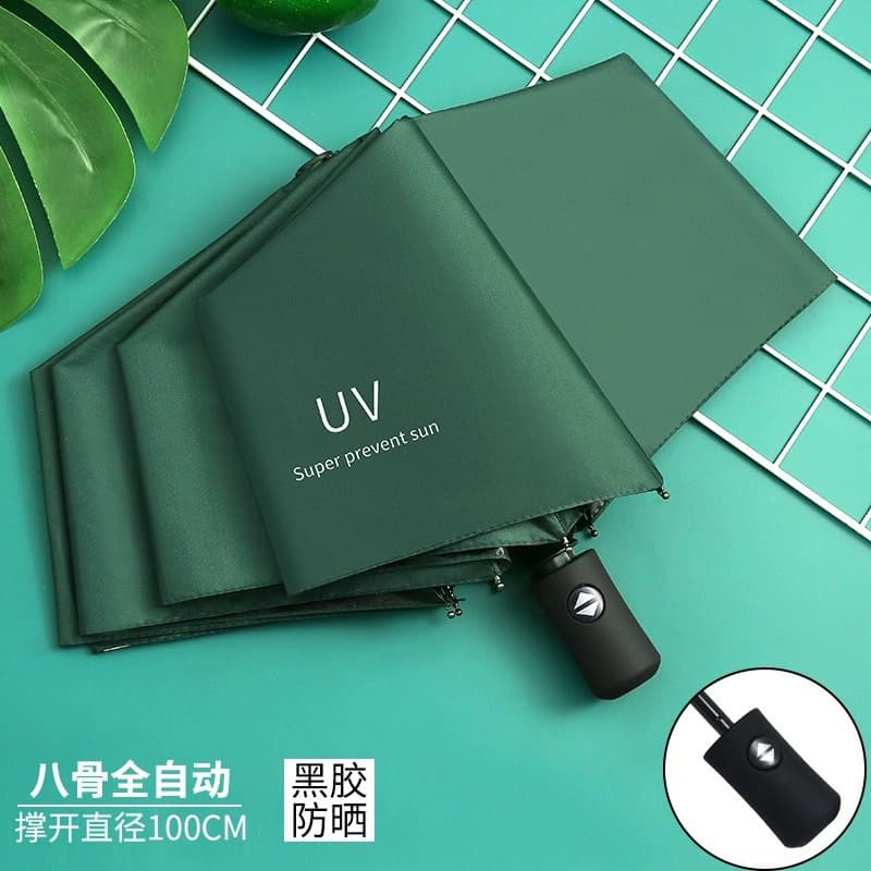 Guarda Chuva  Automatico Solar Umbrella UV 2 Em 1 Guarda Sol De Proteção Solar Guarda-Chuva De Três Dobras