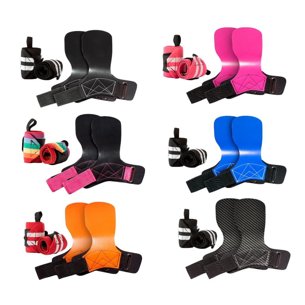 Hand Grip Para Crossfit Competition Cross Luva Palmar Com Munhequeira Premium