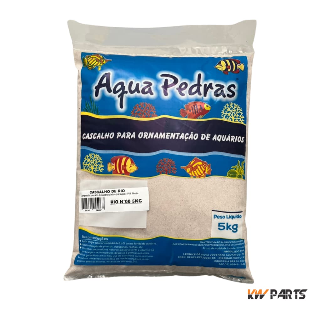 Areia de Quartzo Duna Fina N00 5kg Aqua Pedras Aquários Lagos e Terrários