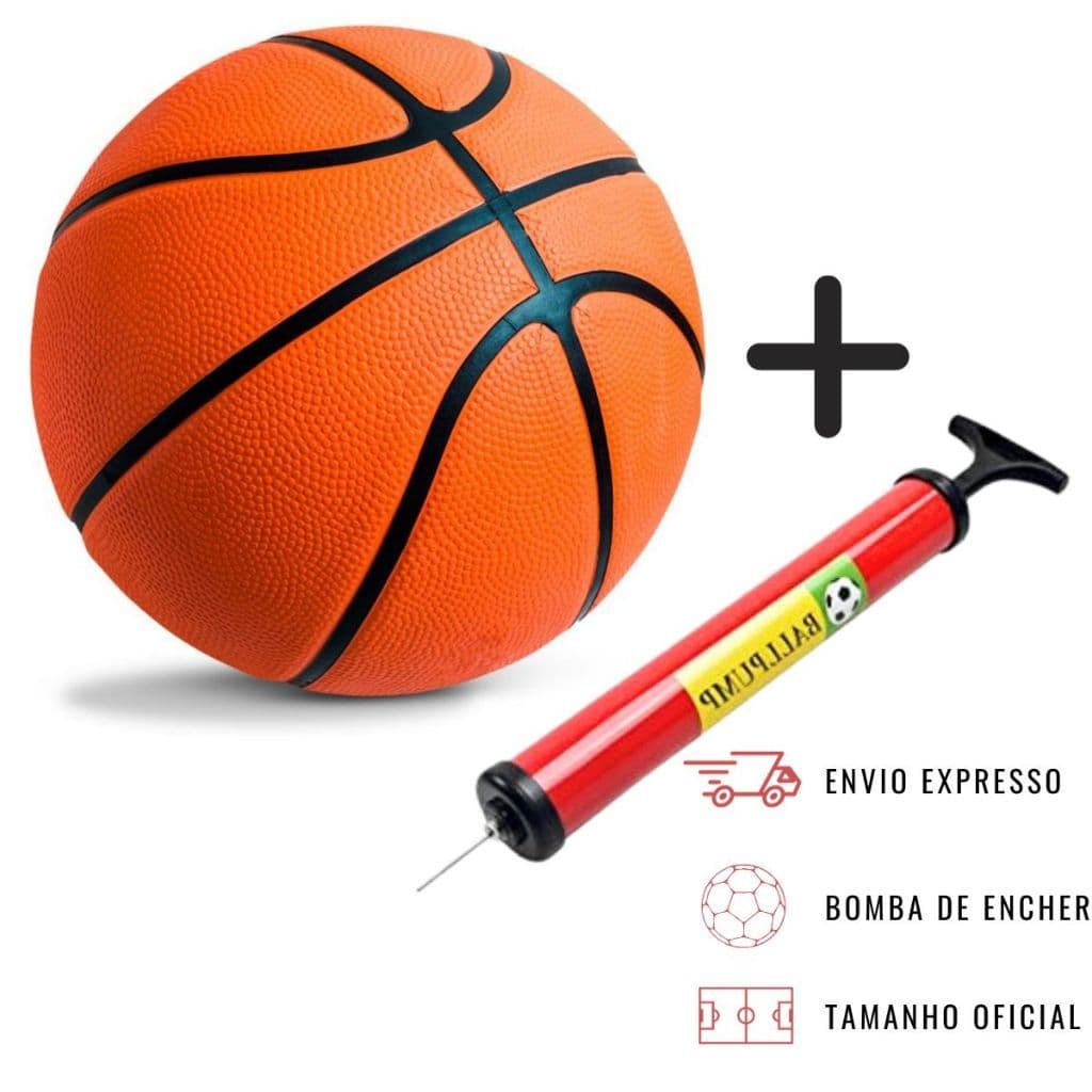 Bola de Basquete Tamanho Oficial / Ou Kit Bola de Basquete + bomba