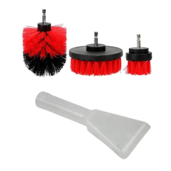 Kit 3 Escovas Macias - Medias de Limpeza P/ Furadeira Parafusadeira Sgt Sigma Tools + Bico Extratora