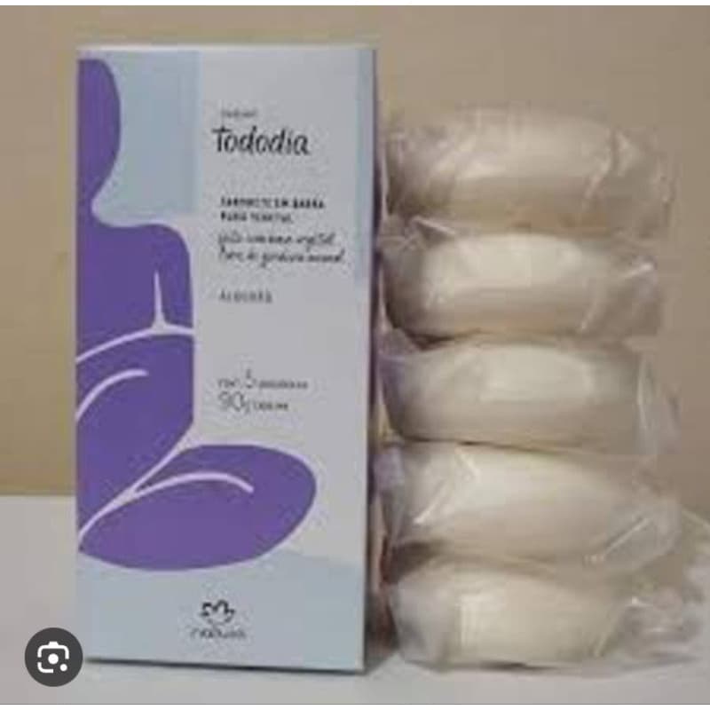 Sabonetes em Barra Natura Todo dia Puro Vegetal com 5 unidades cada de 90gr.