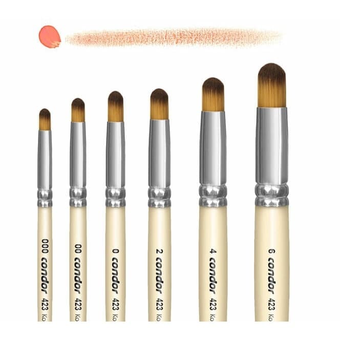 Pincel Artístico Serie 423 Condor - Formato Pitua -  Tamanho a sua escolha