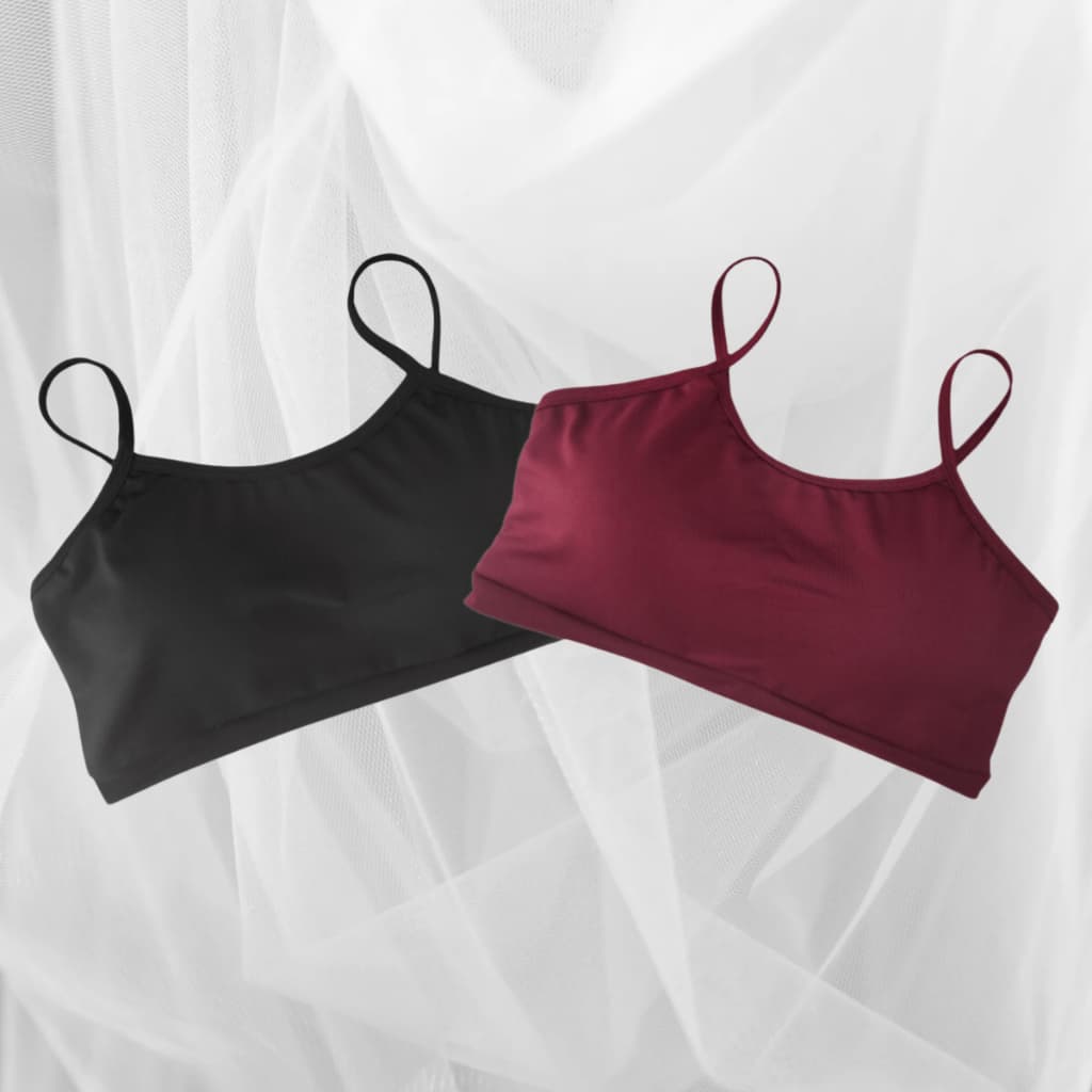 Kit 2 Top Academia Alcinha Com Bojo Removível  Para Treino Esporte Fitness