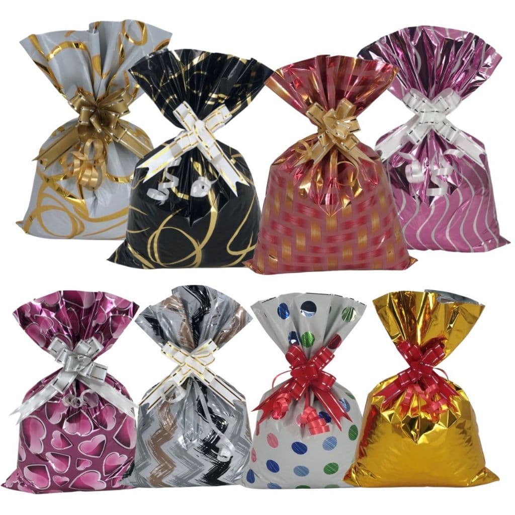 50 Sacos de presente 35x54cm BOPP metalizado