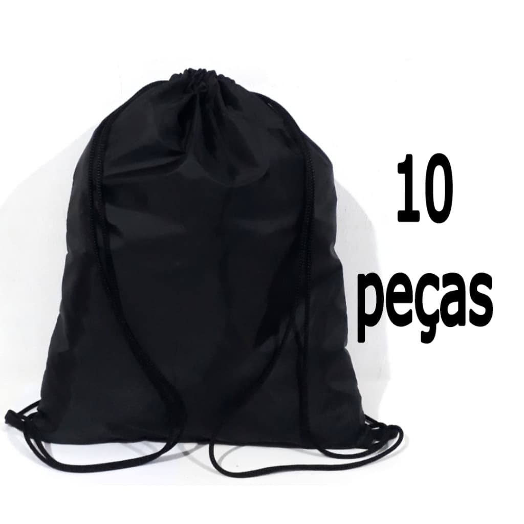 Kit 10 Mochilas de Saco Esporte Academia Chuteira Roupas Raquete