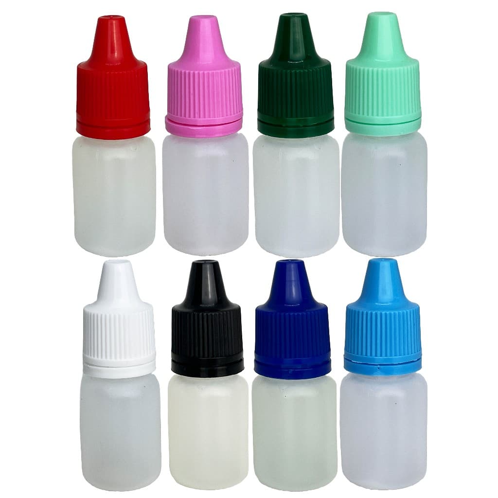 Frasco Plástico De 5ml - Conta Gotas - 100un Tampa Lacre!