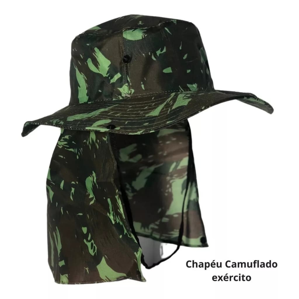 Chapéu Pescador Australiano Boné Pesca Sol Camping Proteção Nuca Pescoço