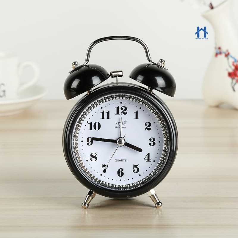 Relogio De Mesa Despertador Retro Vintage Metal Com Luz noturnaBelacasa utilidades