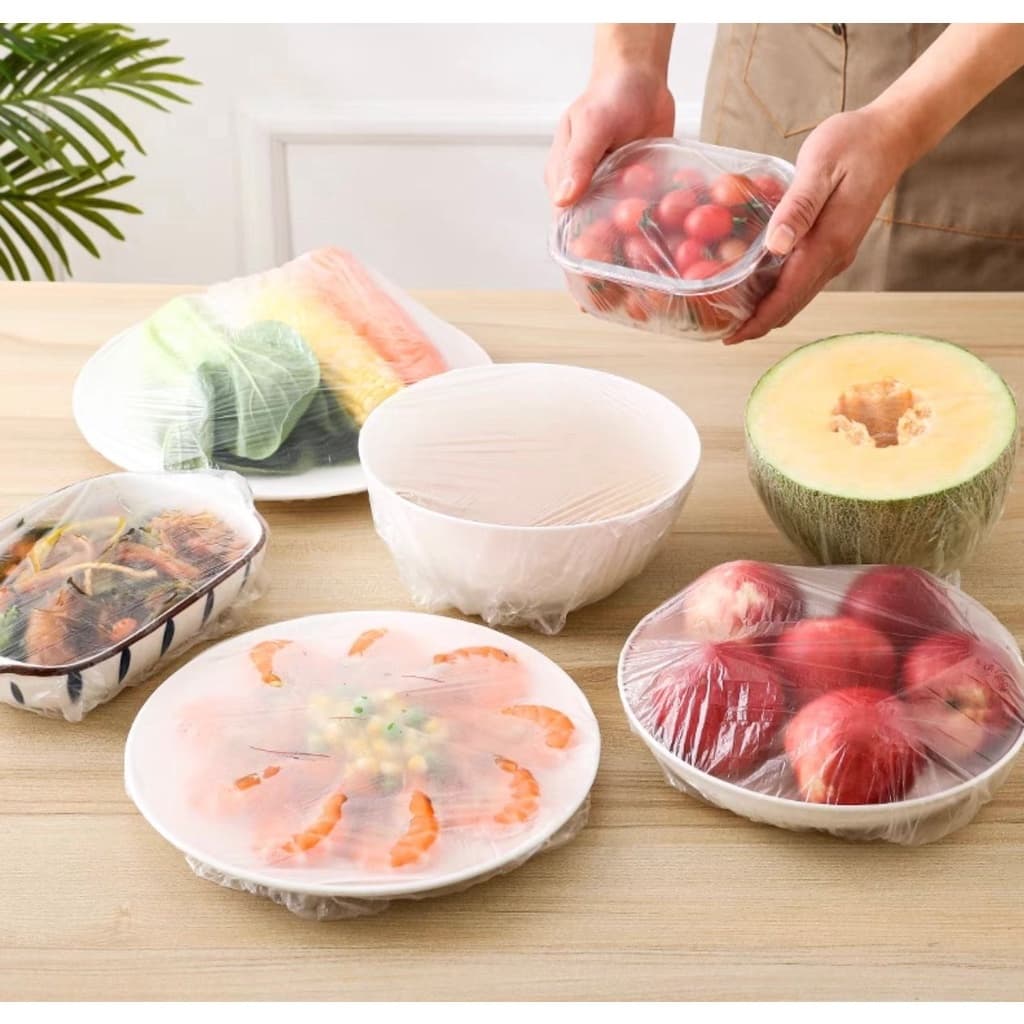 kit  Tampa De Plástico descartável para alimento