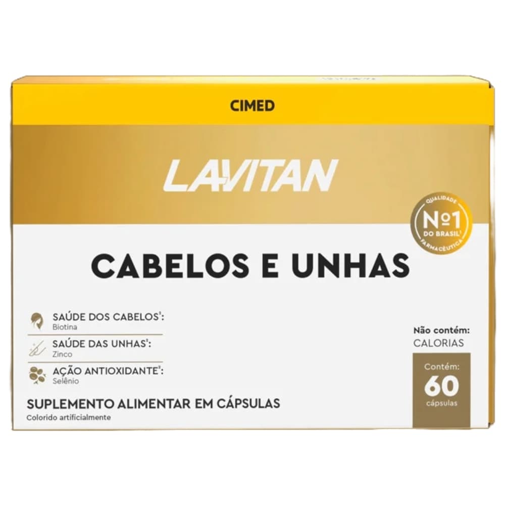 Lavitan Cabelos e Unhas 60 Cápsulas com Biotina