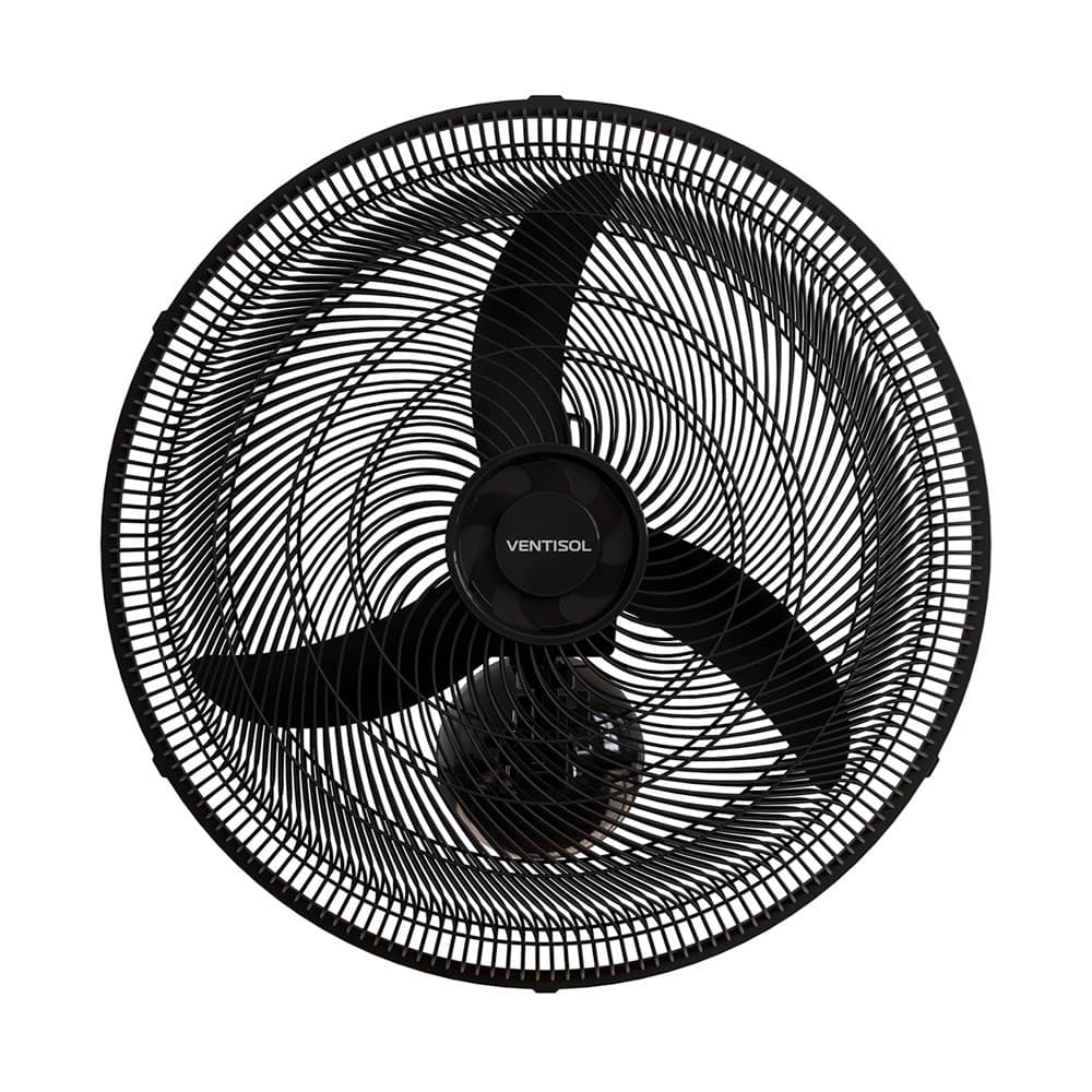 Ventilador de Parede Oscilante 50cm 130W Preto - Ventisol