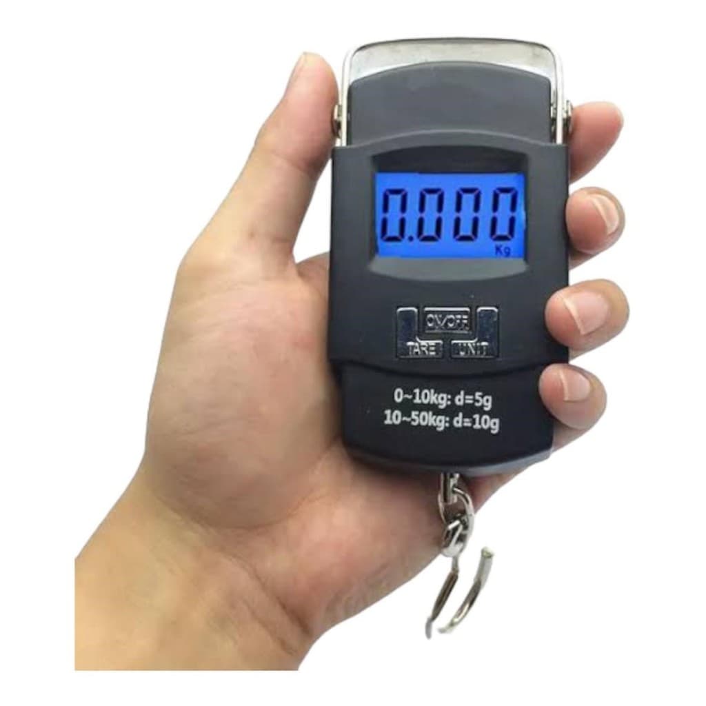 Balança de gancho portátil digital de mão bolsa para mala ou pesca 50Kg TG