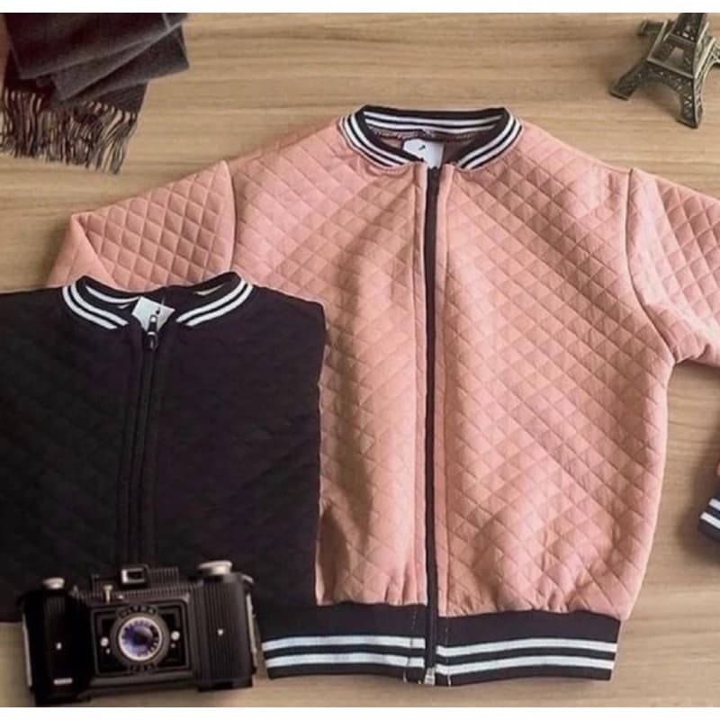 JAQUETA METALASSE Infantil Abrigo bomber UNISSEX meninas e meninos kids blogueira mini jaquetinha