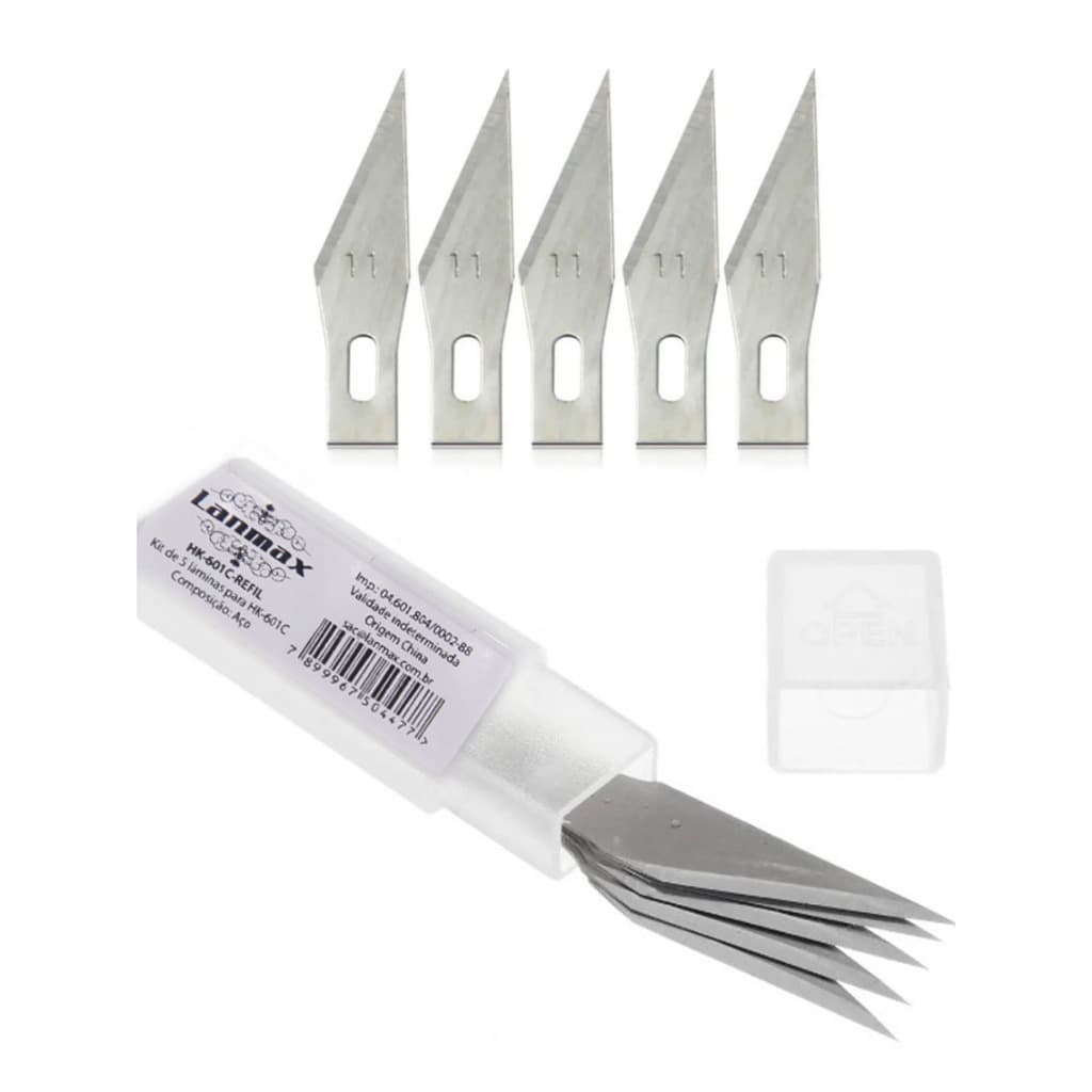 Laminas Para Estilete Precisão Bisturi - 5 Unidades