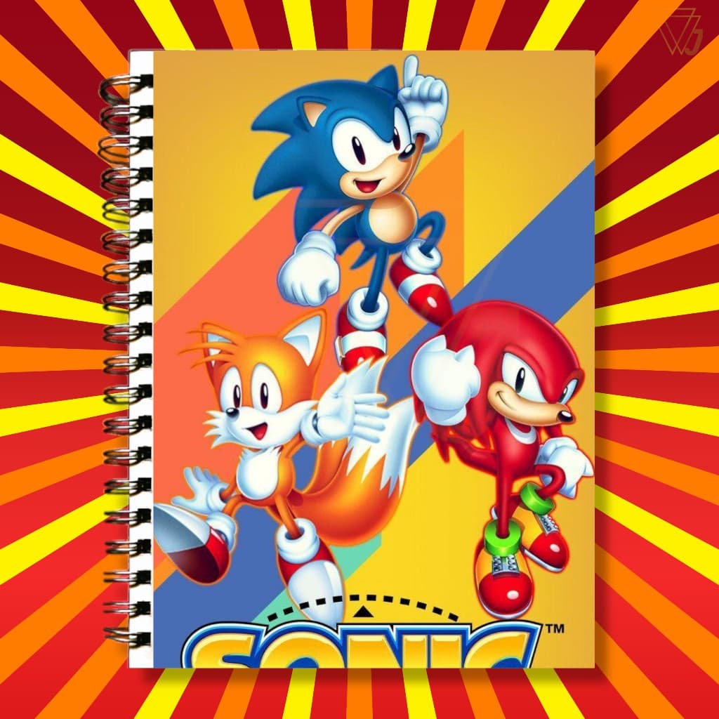 Adesivo Para Capa de Caderno Sonic Game Friends Excelente Qualidade