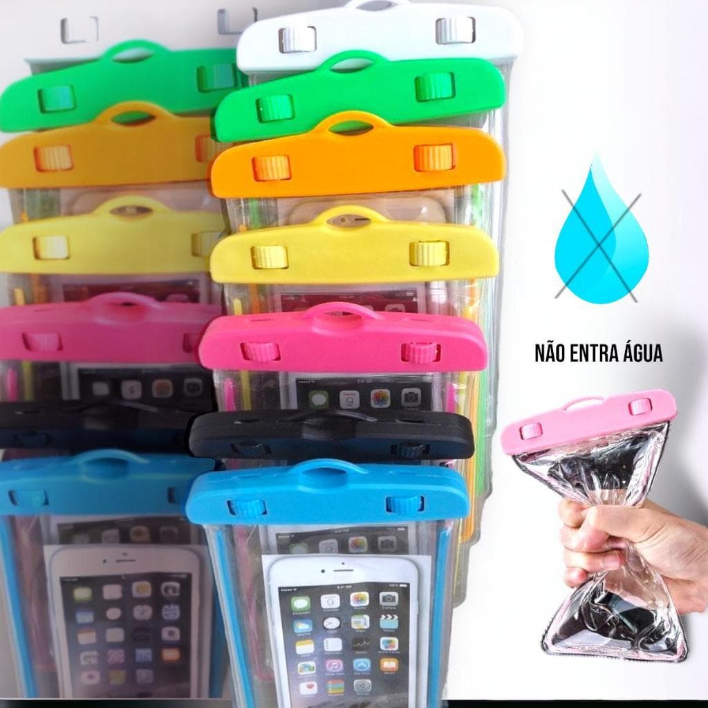 Capa Bolsa Saco A Prova D'água Impermeável Protetor de Celular P/ Praia, Piscina, Esportes Aquáticos Saco Seco