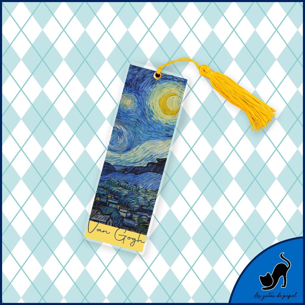 Marcador de página - Série Pintores Van Gogh (Noite estrelada)