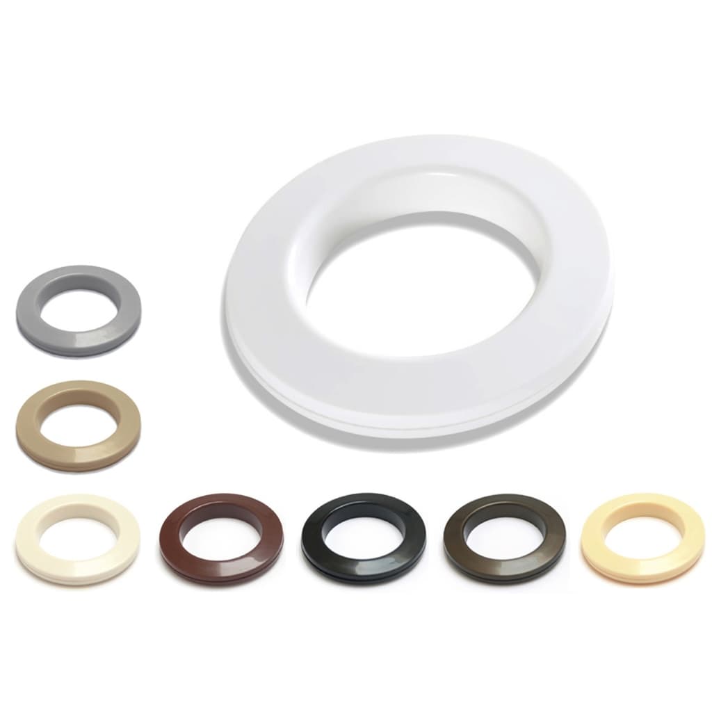 Ilhós de cortina Redondo 100 Pares para varão de 28mm