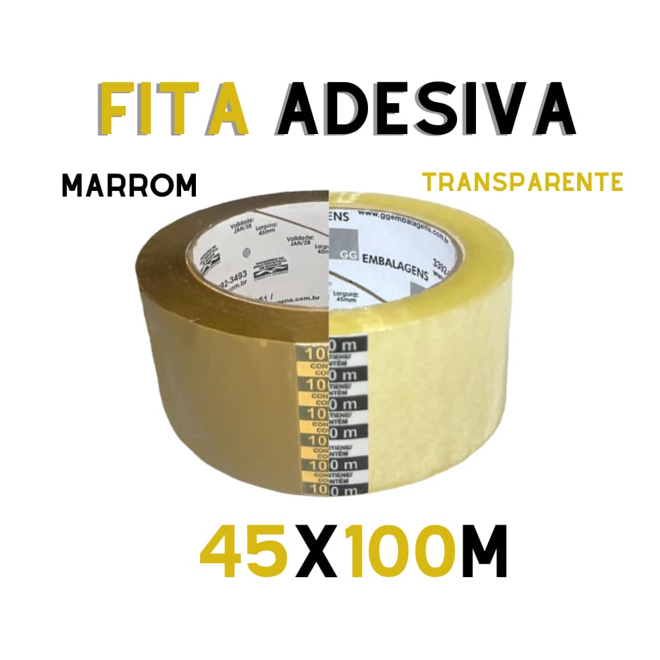 Fita adesiva 45 mm x 100 metros
