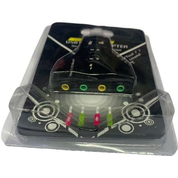 Placa de Som USB Externa 7.1 2 Entradas Microfone Compatível com Notebook e PC