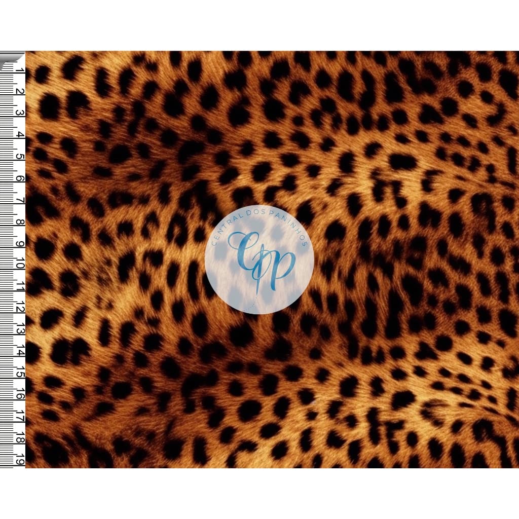 Tecido tricoline, microfibra ou gabardine - Animal Print - Onça - pelagem - 0.50CM