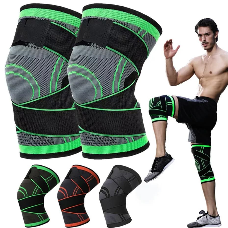 KIT Joelheiras De Compressão Tensor Alívio De Dor No Joelho