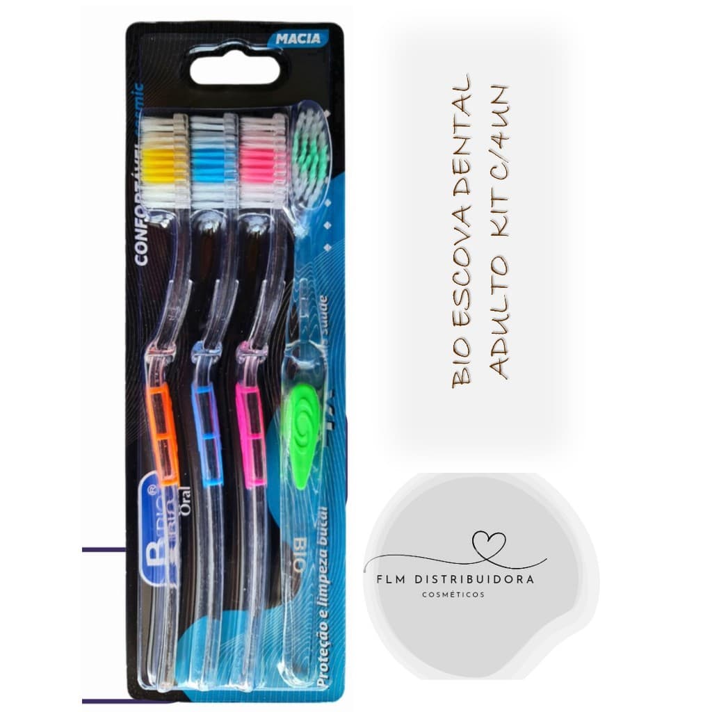 Bio Escova Dental Adulto Kit C/4un