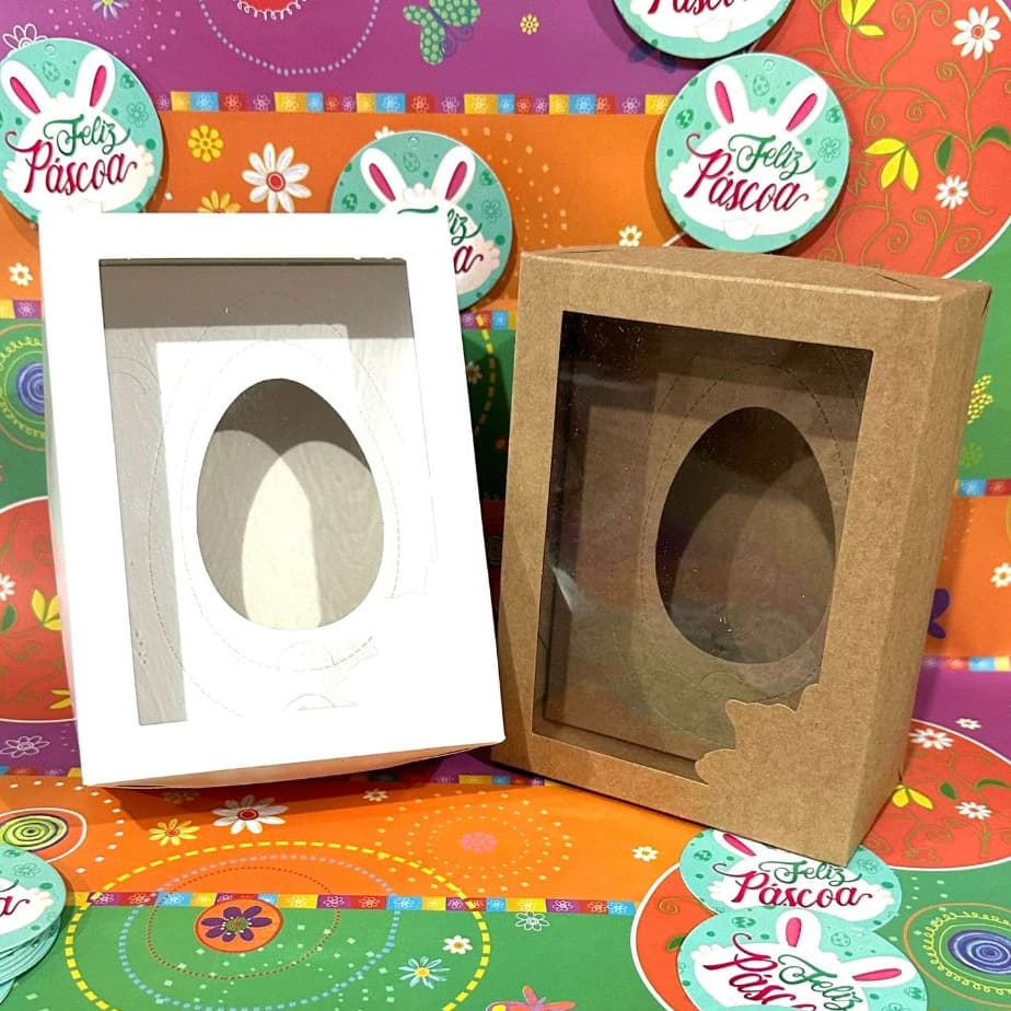 10 Unidades Caixa Para Ovo De Colher Pascoa Caixa Degustação Para Ovos com berço 1 cavidade