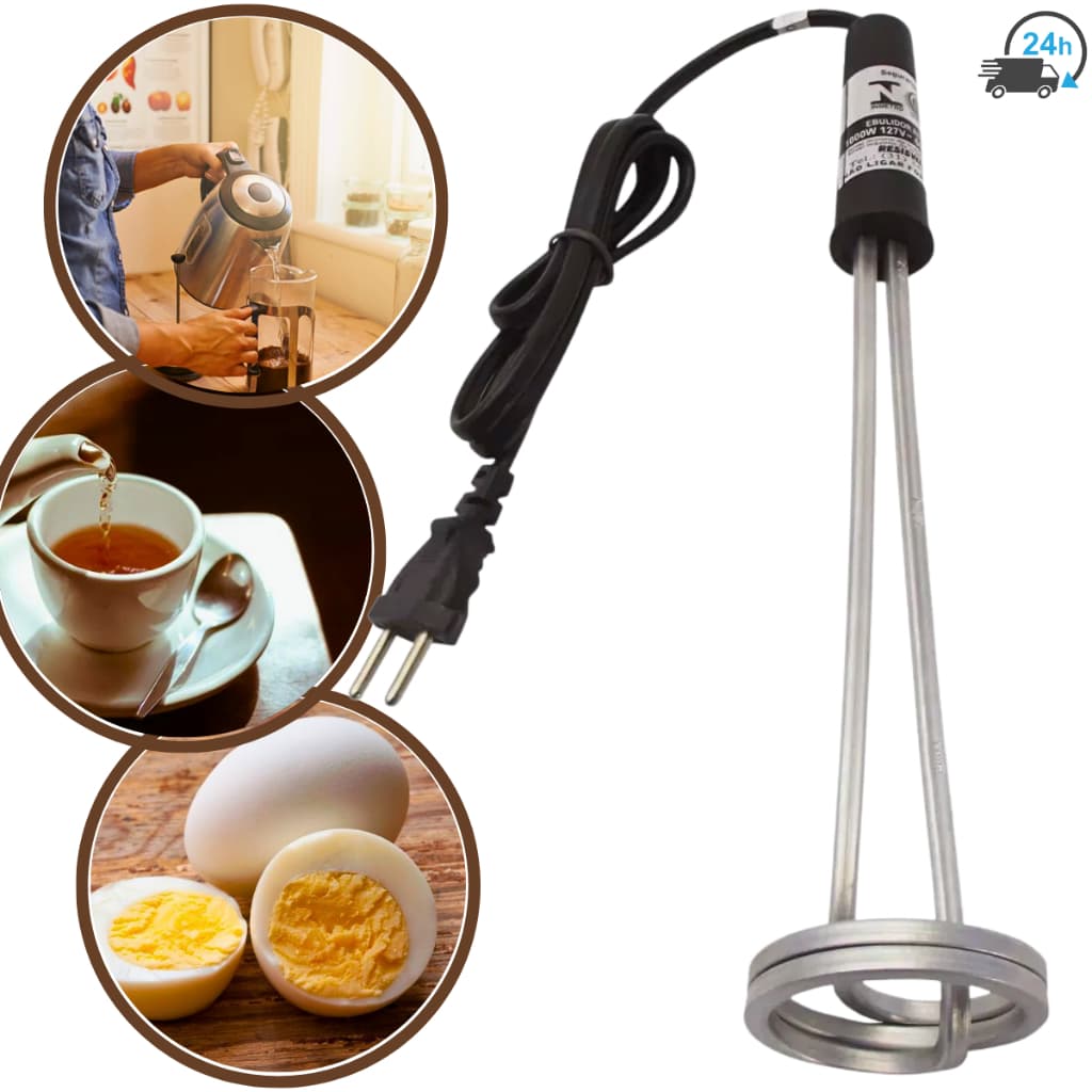 Ebulidor Eletrico Aquecedor De Agua Rabo Quente Mergulhão 127v 220v Fervedor Rápido De Agua 1000W