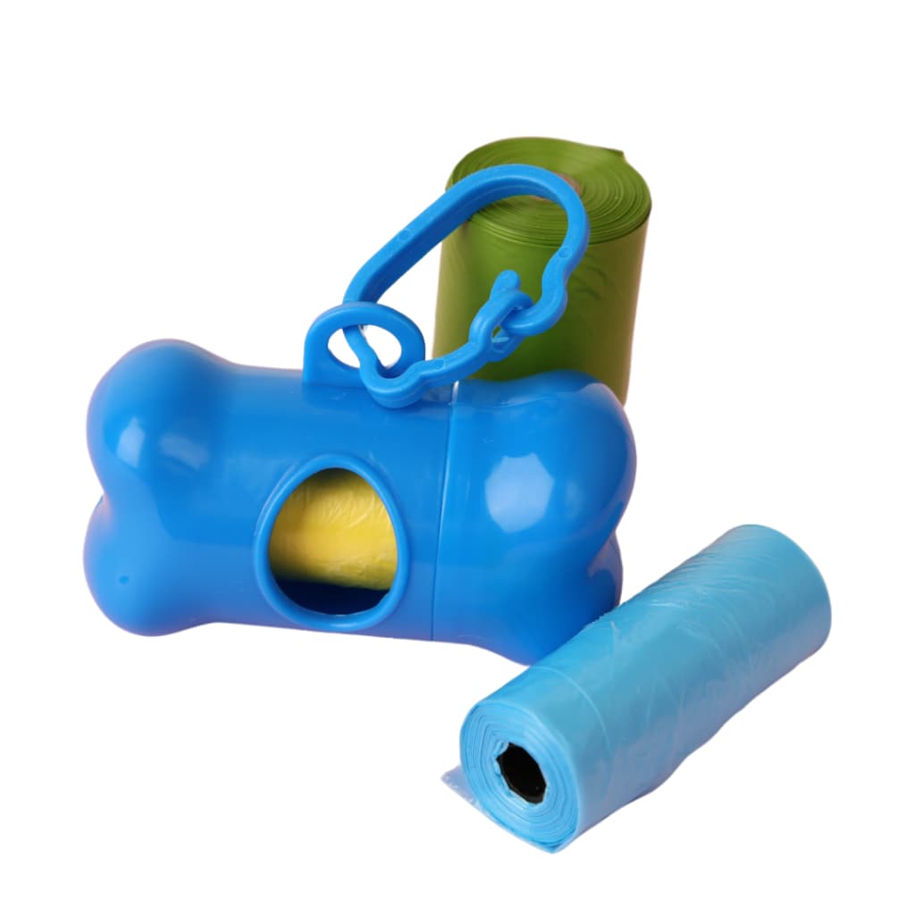 Kit Porta Saquinho Pet + Refil Cata Caca Coco Lixo Higiênico Passeio e Higiene Cachorro