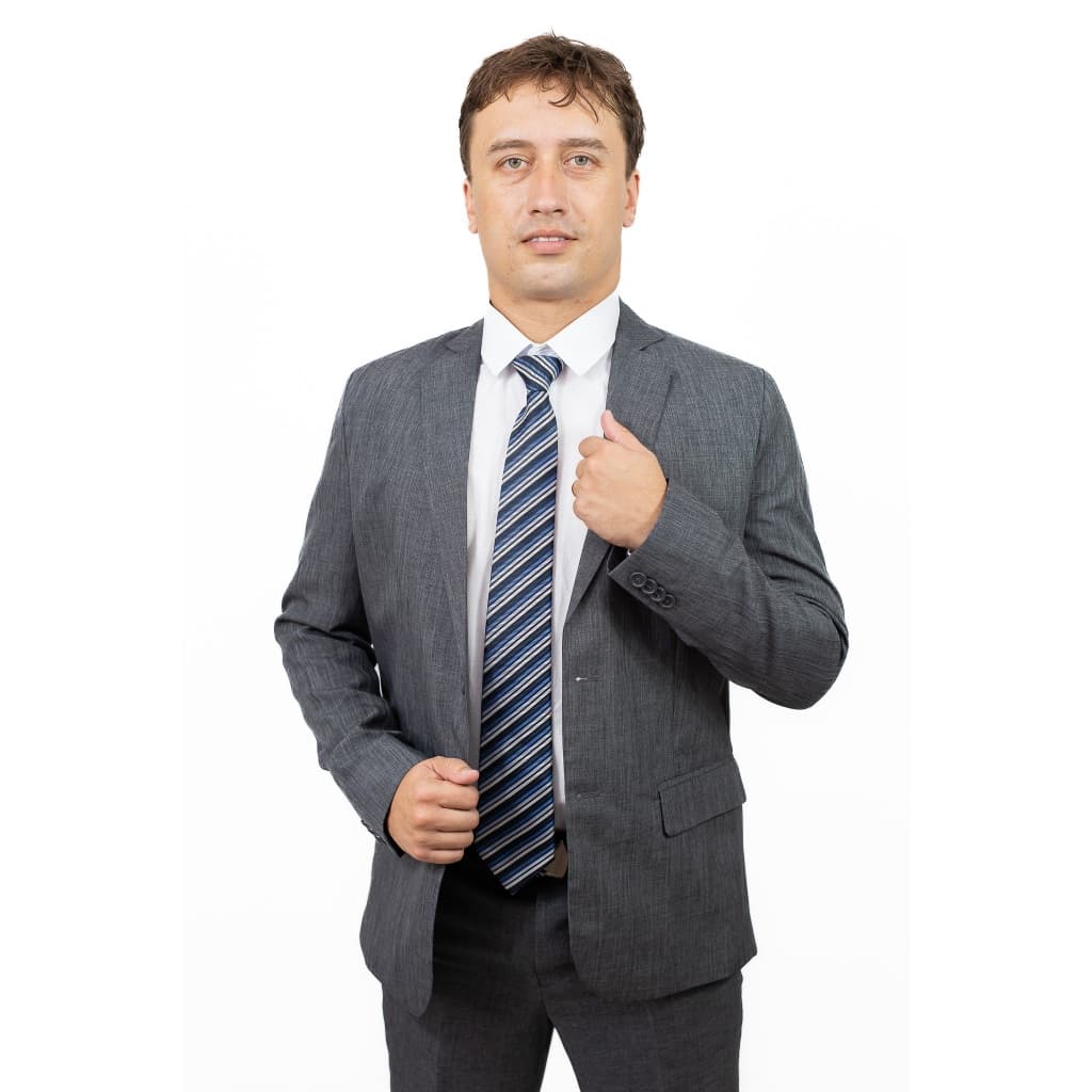 Terno Masculino Micro Fibra Melange de Alta Costura Noivos e Padrinhos