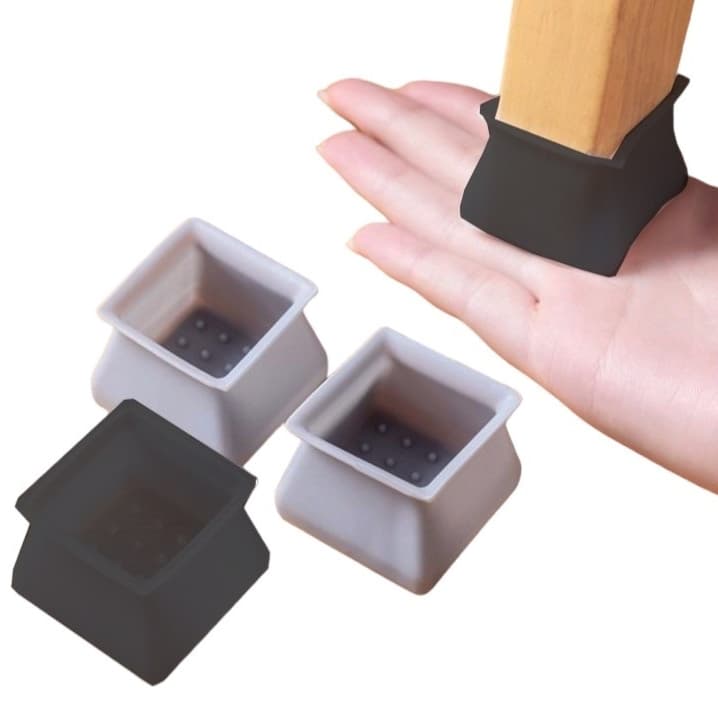 Kit 16 Protetor de Silicone para Pés de Cadeira Pés Pezinho Quadrado