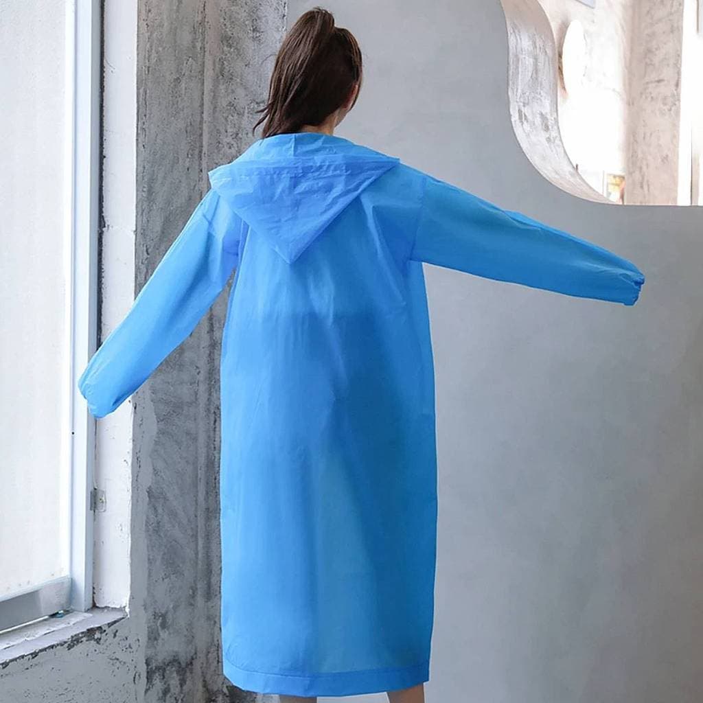 Capa Chuva Adulto Adolescente Capuz Impermeável Unissex Confortável Resistente Proteção