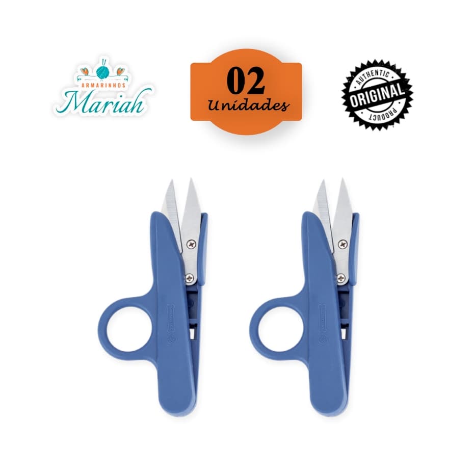KIT COM 02 UN - Tesoura De Arremate Mundial  TECELÃO Easy Cut - 12 cm ou 4 1/2"